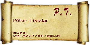 Péter Tivadar névjegykártya